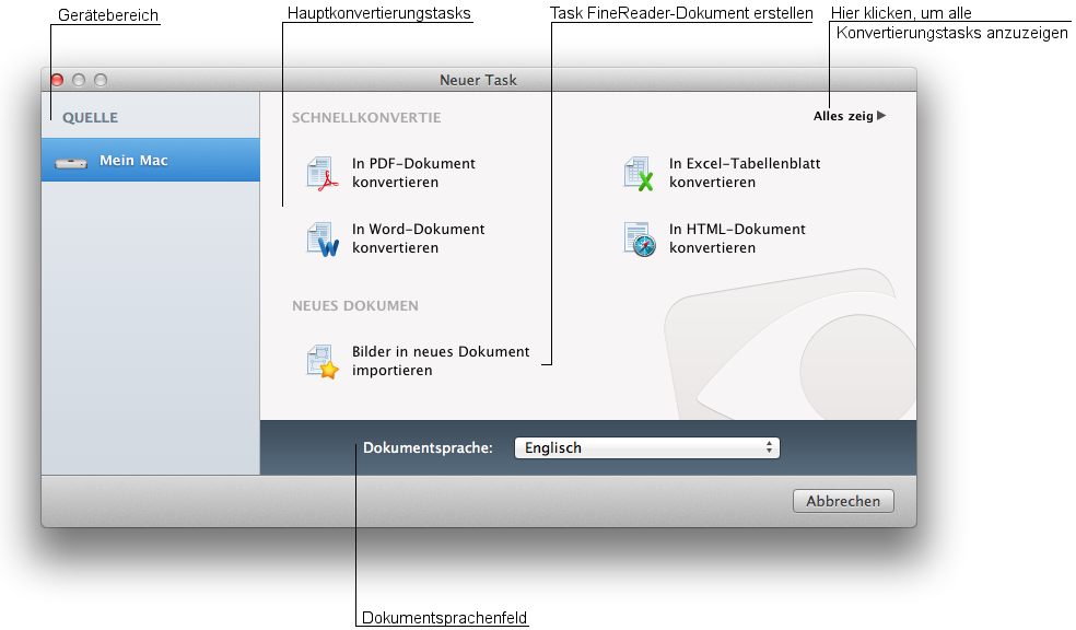 Quick Tasks Window
