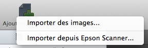Importer depuis le panneau